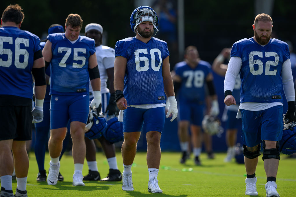 Offensive Line (13): Tanor Bortolini*, Blake Freeland, Will Fries, Matt Gonclaves*, Arlington Hambright, Ryan Kelly, Bernhard Raimann, Quenton Nelson, Mike Panasiuk, Danny Pinter, Braden Smith, Dalton Tucker*, Jake Witt