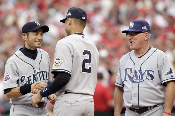 Joe Maddon, Derek Jeter, and Ichiro Suzuki