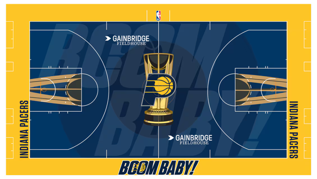 2025 NBA Cup Court unveiled for Indianapolis Gainbridge