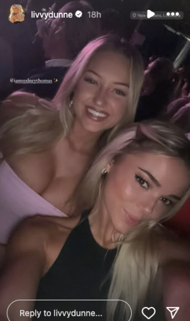 Sydney Thomas and Livvy Dunne Have Men Drooling Over Their Picture Together Over Super Bowl Weekend