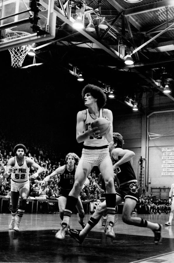 Dave Corzine of the DePaul Blue Demons at Alumni Hall in Chicago, Il.