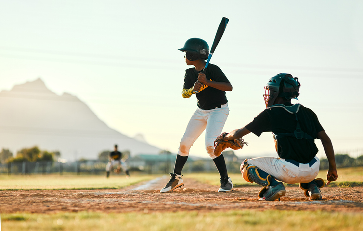 Waiting for his opportunity to swing