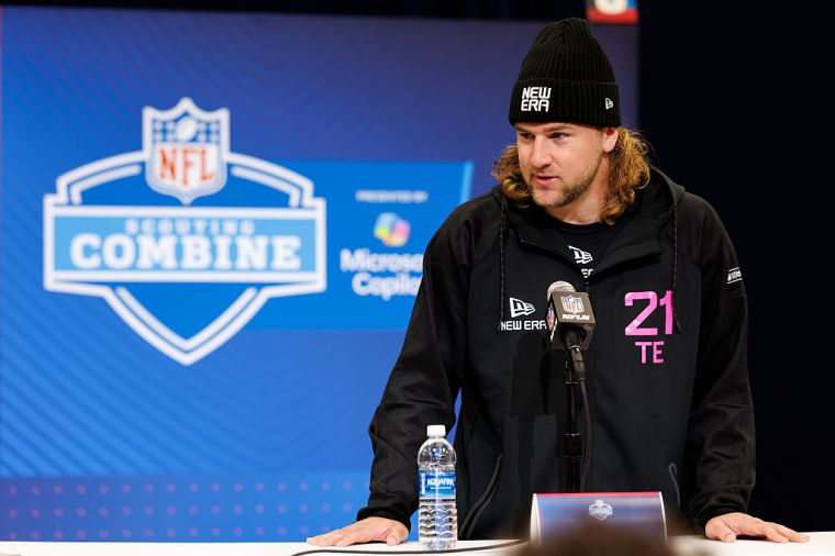 Round 1, Pick 14: Penn State Tight End Tyler Warren (6-6, 256)