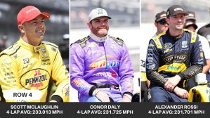 (3) Scott McLaughlin, (76) Conor Daly, (20) Alexander Rossi