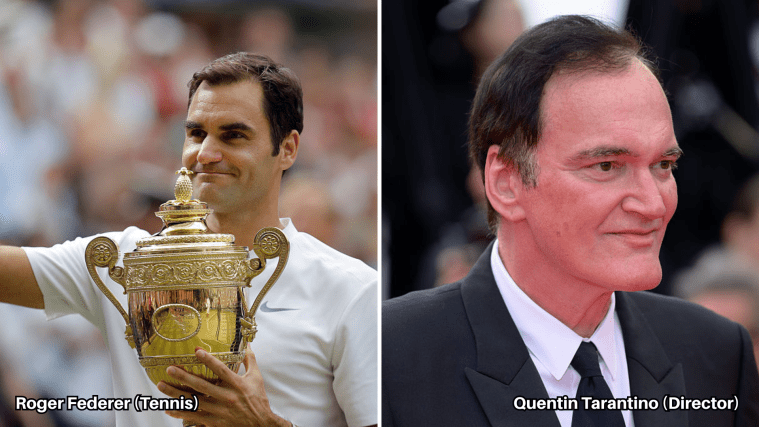 Roger Federer (Tennis) & Quentin Tarantino (Director)