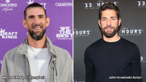 Michael Phelps (Olympic Swimmer) & John Krasinski (Actor)