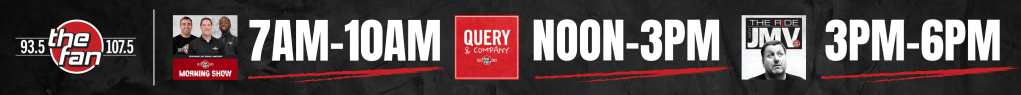 93.5 & 107.5 The Fsn lineup schedule - homepage Banner Graphic