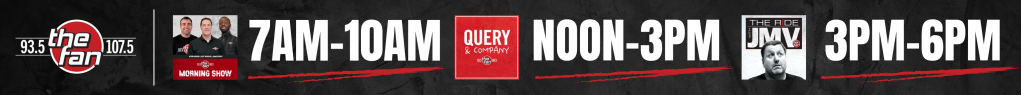 93.5 & 107.5 The Fsn lineup schedule - homepage Banner Graphic