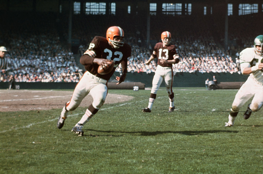 Jim Brown Running with Football