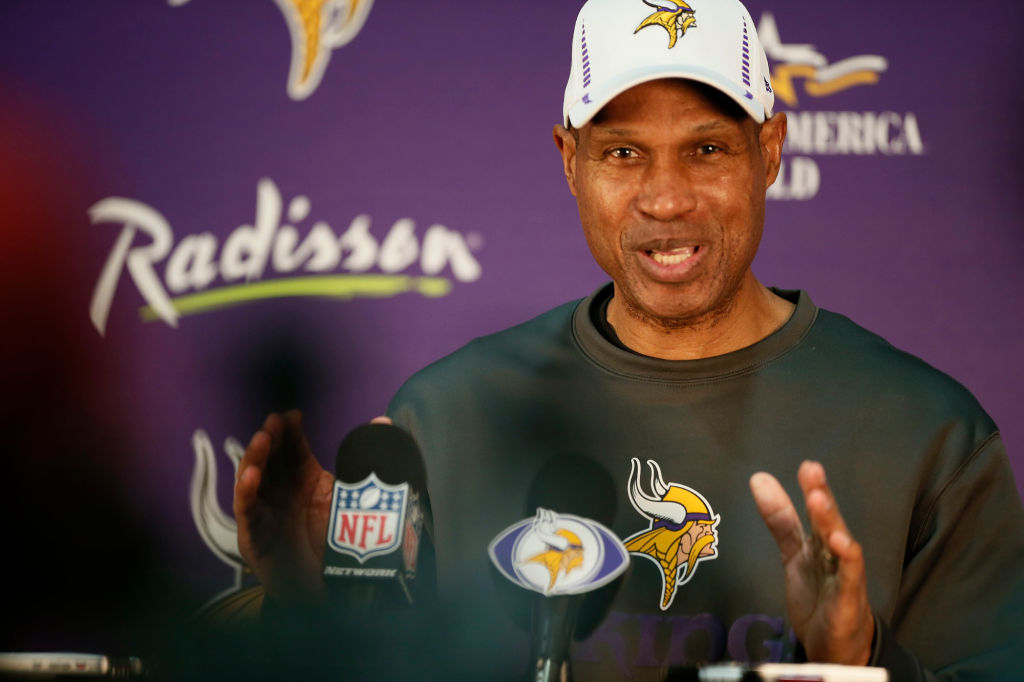 Minnesota Vikings head coach Leslie Frazier spoke with media Tuesday Jan. 01, 2013 about upcoming playoff game between the Vikings and the Green Bay Packers at Winter Park in Eden Prairie, MN. ] JERRY HOLT ‚Ä¢ jerry.holt@startribune.com
