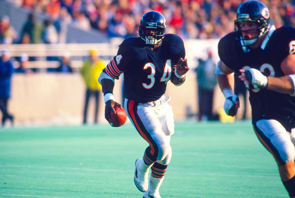 Walter Payton of the Chicago Bears in 1985